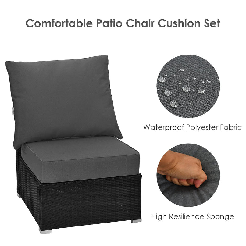 Giantex Patio Cushion Set of 6 for Patio Furniture