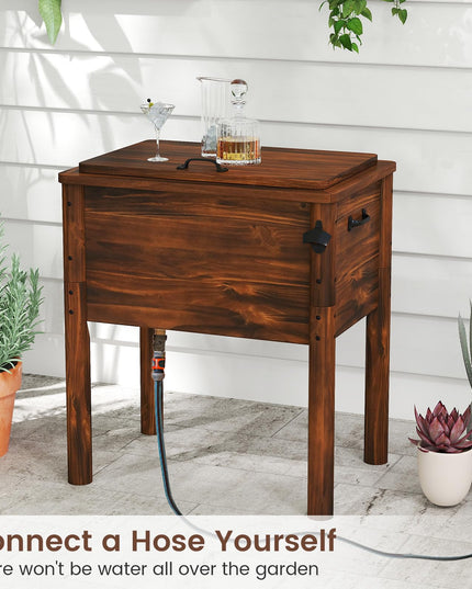 Giantex Wooden Patio Cooler