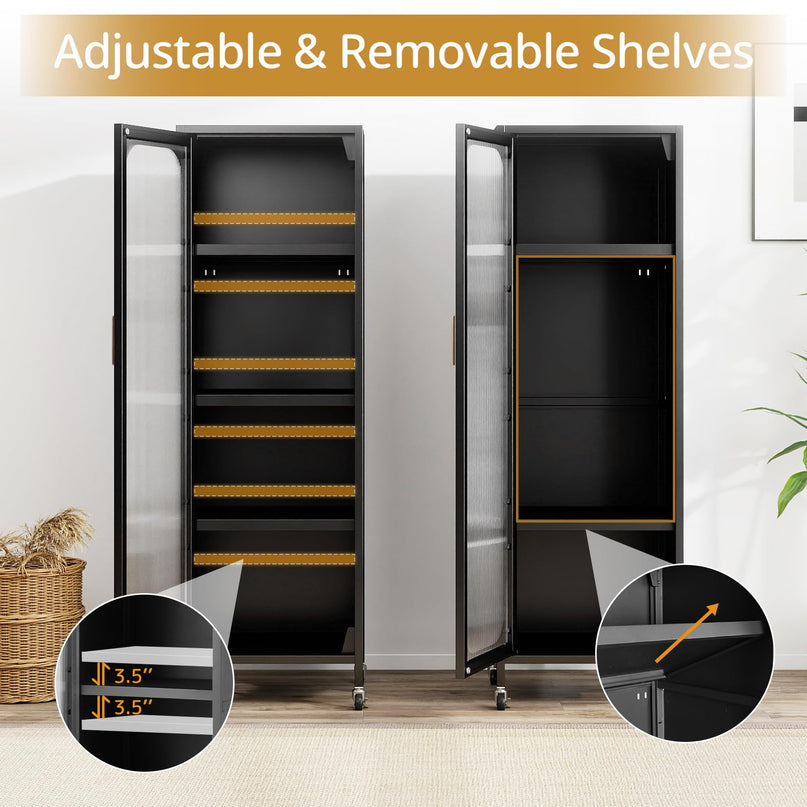 Armoire de rangement mobile à 5 niveaux Giantex