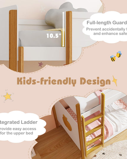 Giantex Wood Twin Over Twin Bunk Bed