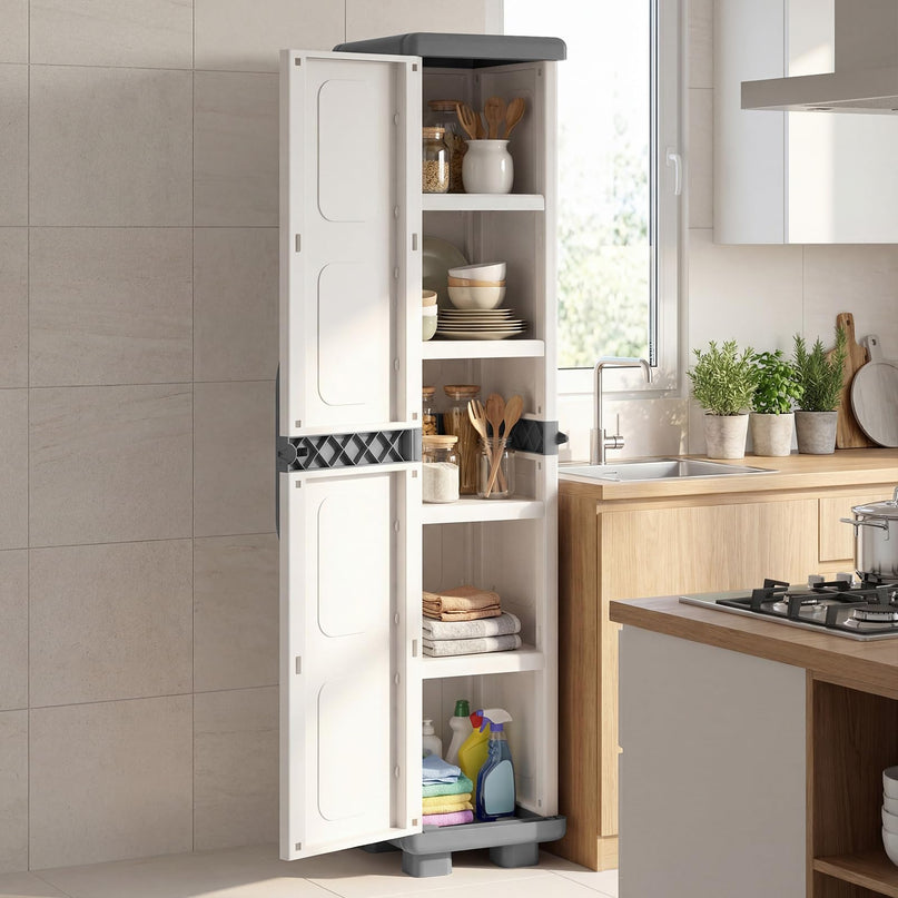 Giantex 70” Tall Slim Storage Cabinet with Single Door(Tall-14"x19"x70")
