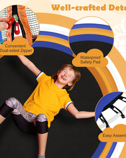 Giantex 48" Trampoline for Kids, Toddler Trampoline with Safety Enclosure Net, Max Load 265 Lbs
