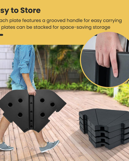 Giantex 208 lbs Patio Offset Umbrella Base