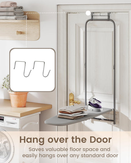 Giantex Over The Door Ironing Board with Iron Holder