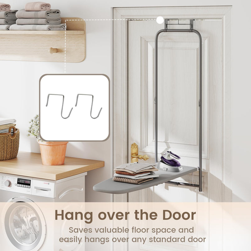 Giantex Over The Door Ironing Board with Iron Holder