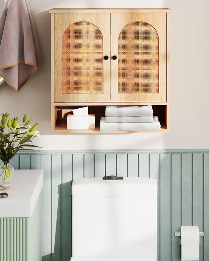 Giantex Rattan Bathroom Medicine Cabinet