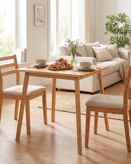 Table à manger Giantex en bambou de 27,5 pouces pour 2 à 4 personnes