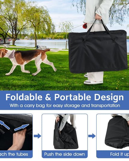 Giantex Portable Dog Crate for Travel Expandable Soft-Sided Pet Carrier with Mesh Windows
