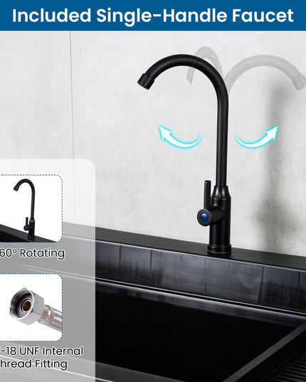 Giantex Freestanding Utility Sink with Bottom Storage Shelf