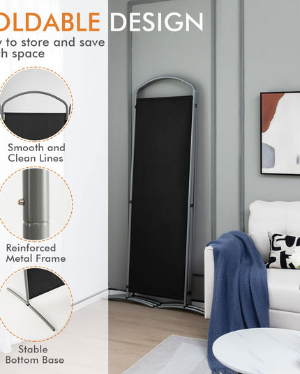 Giantex 6.2Ft Folding 4 Panel Room Divider Black