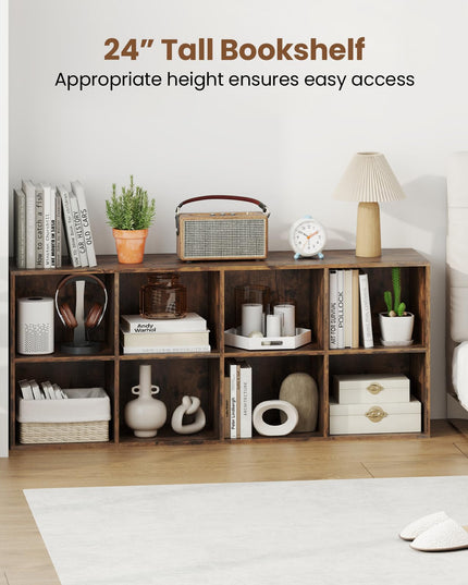 Giantex 8-Cube Bookcase Floor Standing Bookshelf with Storage & 2 Anti-Tipping Kits
