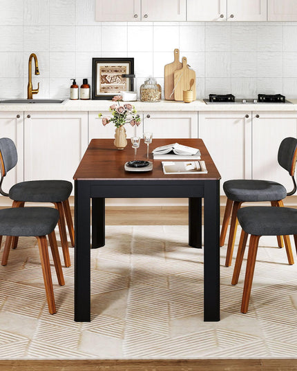 Giantex Chaises de cuisine en bois rembourrées en tissu chenille, lot de 2/4