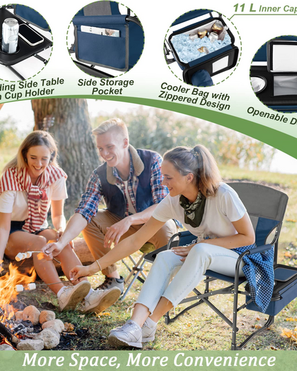 Giantex Directors Chair, Folding Chair with Side Table