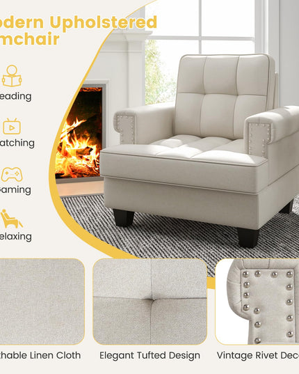 Giantex Mid Century Modern Accent Chair