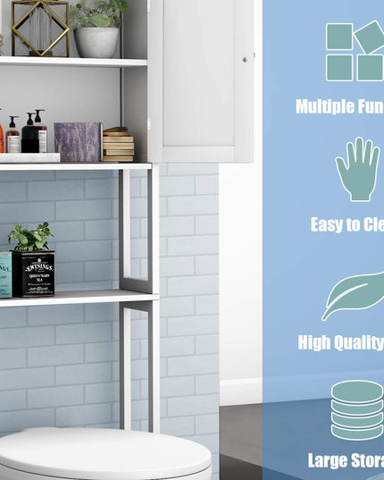 Giantex Toilet Storage Rack W/Double Door