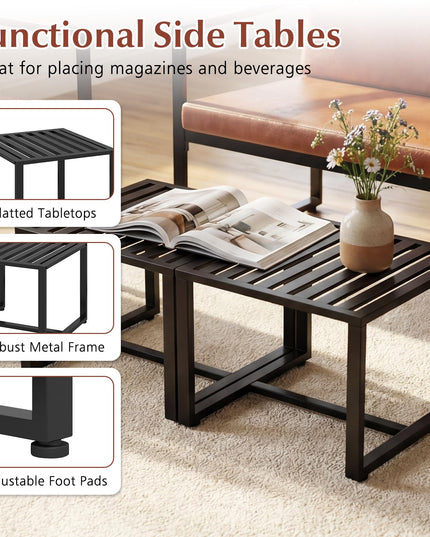 Giantex Indoor Square Side Tables for Living Room