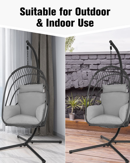 Giantex Egg Chair Hammock Stand - Hanging Swing with Stand