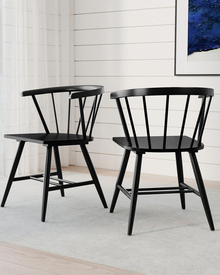 Giantex Windsor Dining Chairs Set of 2/4 w/Solid Rubber Wood Frame
