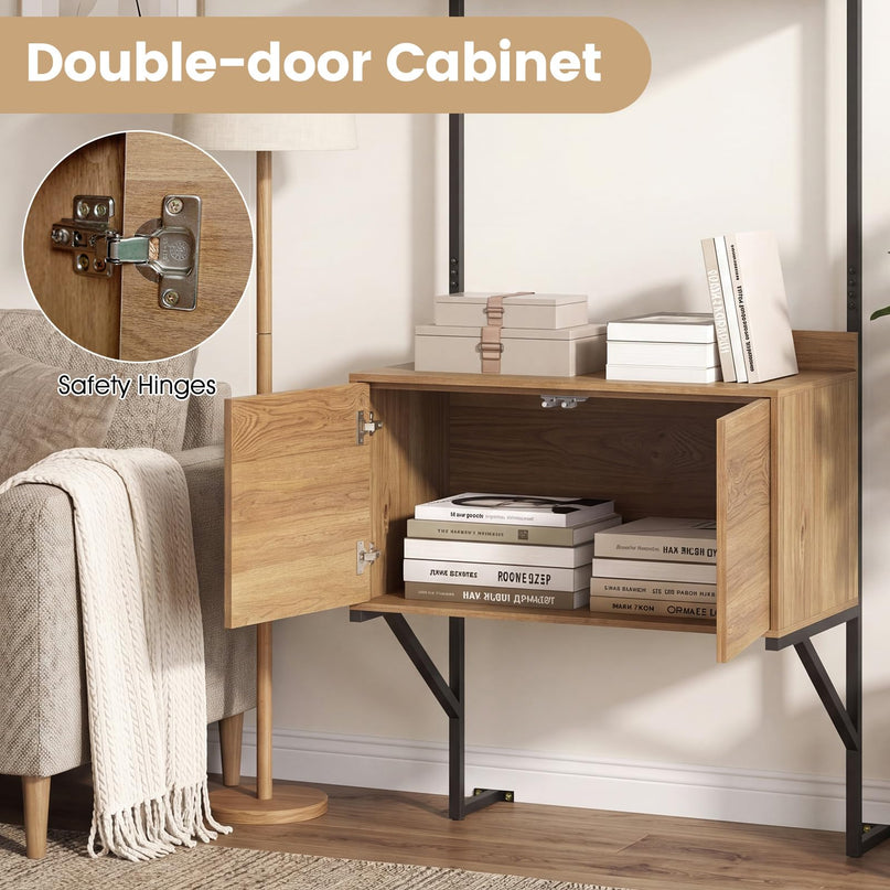 Giantex 71.5" Tall Bookshelf with Storage Cabinet(1/2)