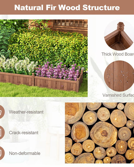 Giantex Wood Raised Garden Bed