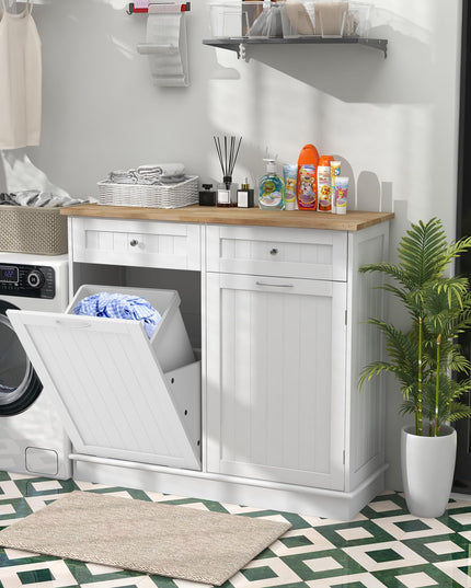 Giantex Kitchen Trash Cabinet, Kitchen Island with Tilt Out Garbage Bin