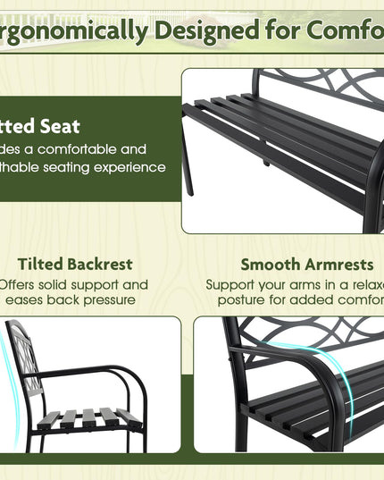 Giantex Outdoor Bench, 45.5” Patio Garden Bench