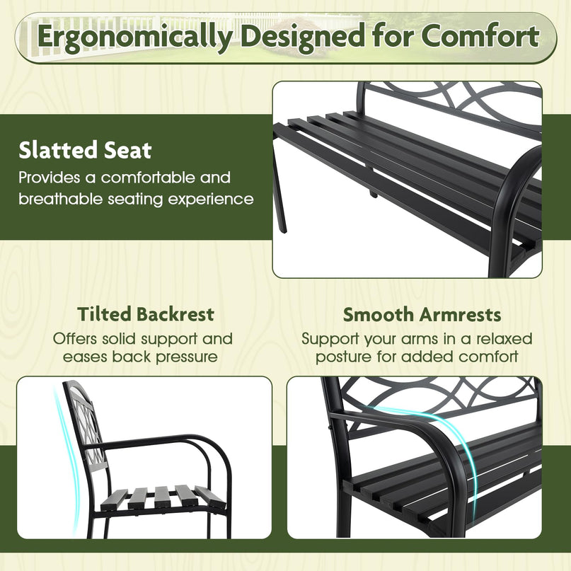 Giantex Outdoor Bench, 45.5” Patio Garden Bench