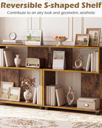 Giantex 3-Tier Geometric Bookshelf for Living Room
