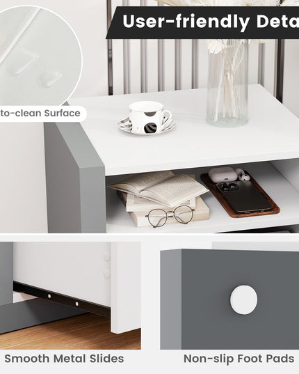 Giantex Modern Nightstand with Drawer