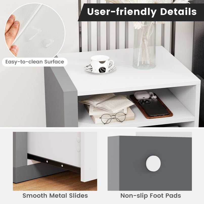 Giantex Modern Nightstand with Drawer