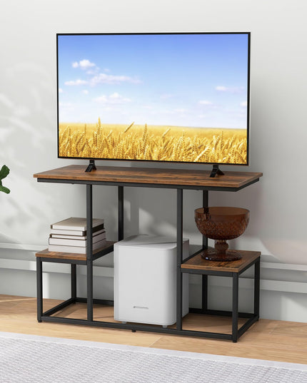 Giantex TV Stand for 50-Inches TVs - Industrial Sofa Table with Open Storage Shelves, 2-Tier Display Rack