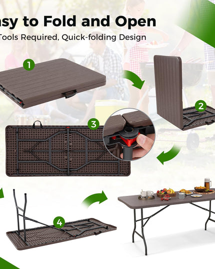 Giantex 6ft HDPE Folding Table