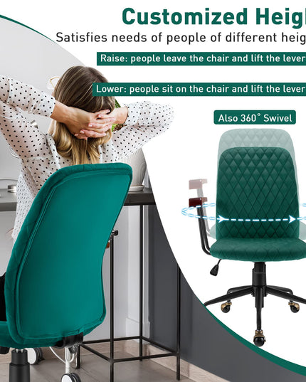 Giantex Velvet Home Office Desk Chair