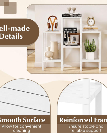 Giantex Étagères de rangement modulaires en plastique à 6 niveaux | Unité d'étagères utilitaires à affichage ouvert