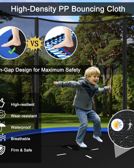 ASTM Approved 8 10 12 14 15 16Ft Trampoline for Adults Kids