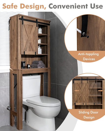 Giantex Over The Toilet Storage Cabinet - Freestanding Toilet Rack