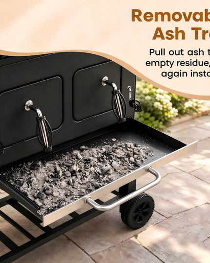 Giantex 752 sq.in Extra-Large BBQ Grill with Wheels