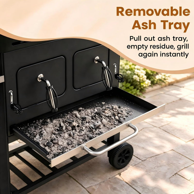 Giantex 752 sq.in Extra-Large BBQ Grill with Wheels