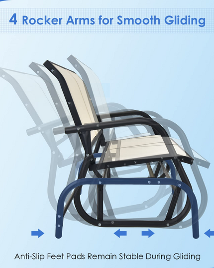Giantex Swing Glider Chair 48 Inch with Spacious Space
