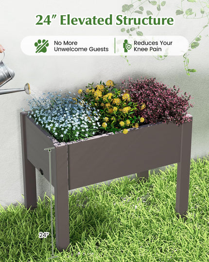 Giantex Raised Garden Bed with Legs, Self-Watering Planter Box with Water Level Indicator