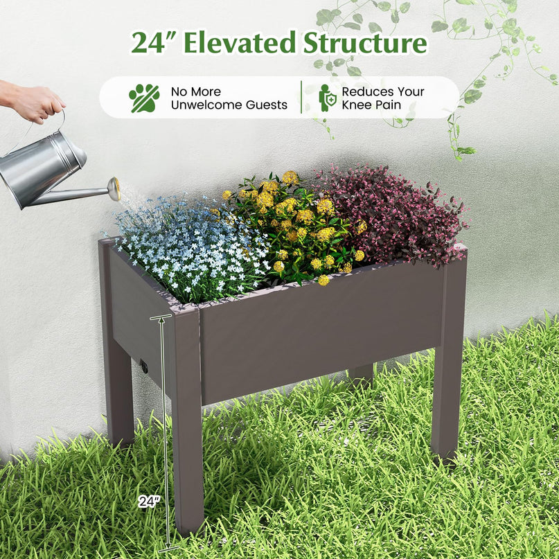 Giantex Raised Garden Bed with Legs, Self-Watering Planter Box with Water Level Indicator