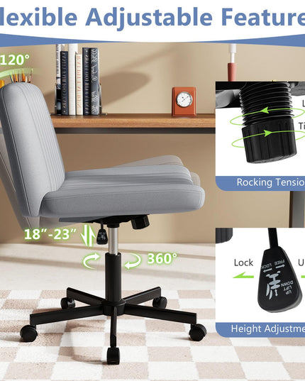 Giantex Criss Cross Chair with Wheels for Home