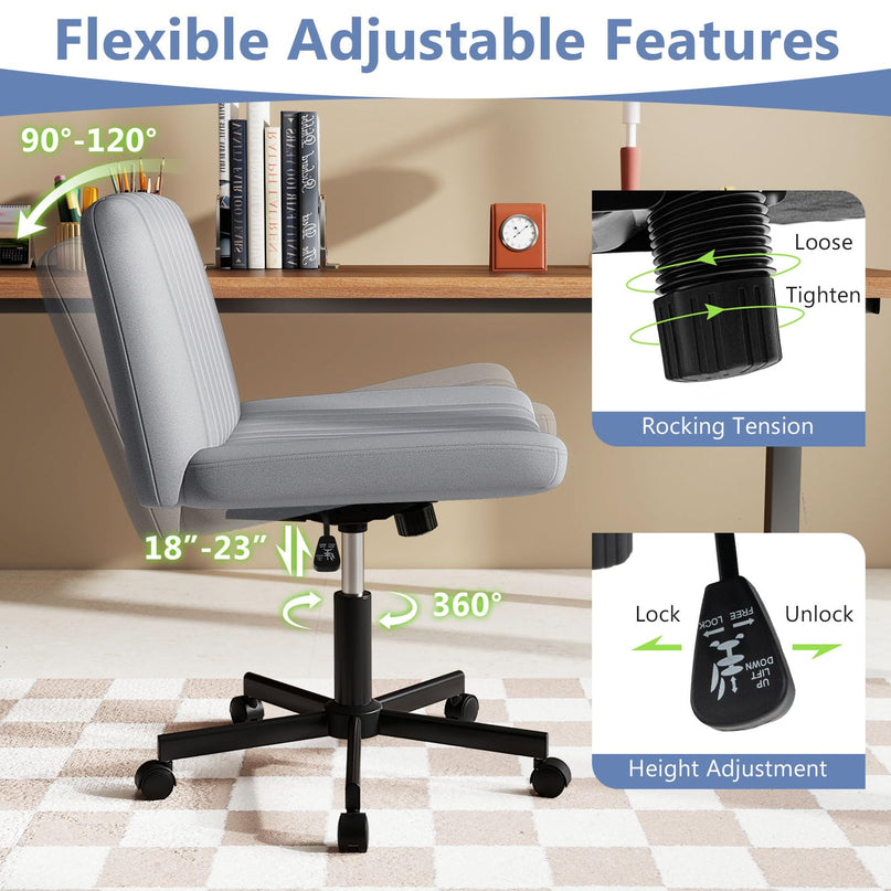 Giantex Criss Cross Chair with Wheels for Home