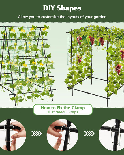 Giantex Cucumber Trellis, Trellis for Climbing Plants Outdoor