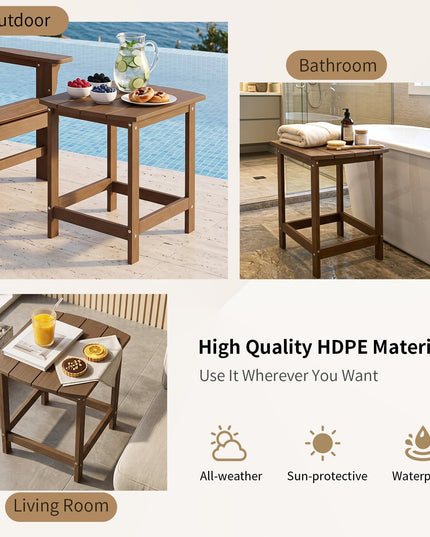 Giantex 18” Side Table Outdoor Small Patio Table Adirondack Table