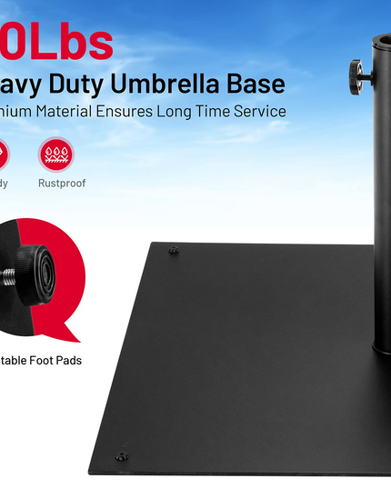 Giantex Patio Umbrella with Umbrella Base Stand 40 LBS Steel
