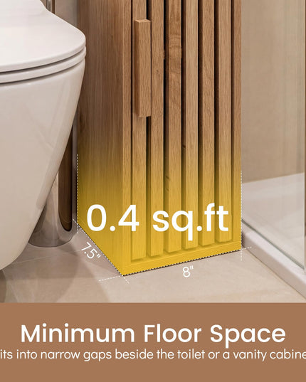 Giantex Slim Bathroom Cabinets Freestanding Toilet Paper Holder Stand