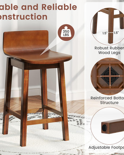 Giantex 24.5" Swivel Bar Stools Set of 2/4