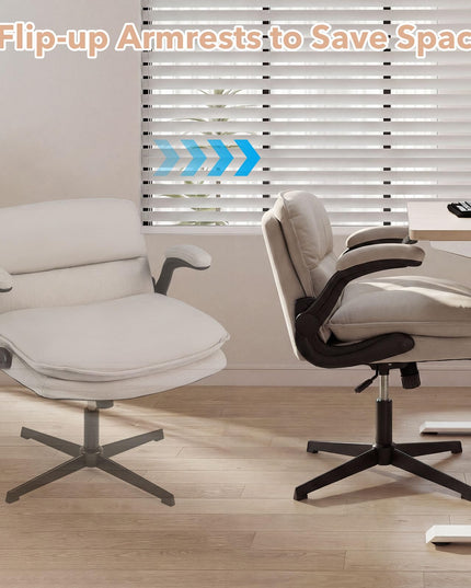 Giantex Ergonomic Criss Cross Chair with Flip-up Arms