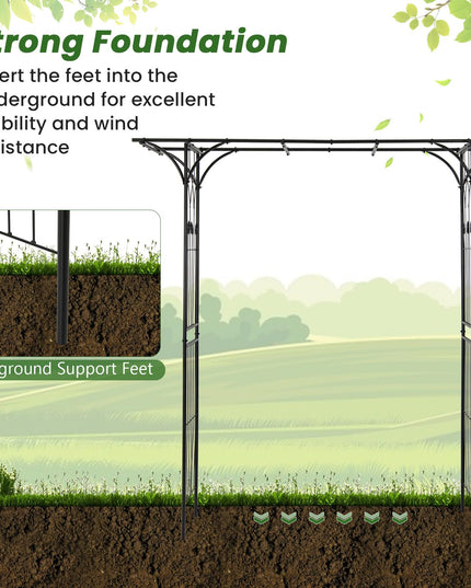 Giantex Garden Arch Trellis - 81''H x 81''W Metal Garden Arbor